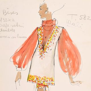 April 18 Auction Unveils 125 of Karl Lagerfeld’s Earliest Fashion Sketches from His Days With House of Tiziani in Rome