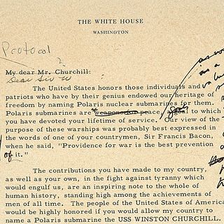 Books and Manuscripts Auction Features Rare Draft Correspondence Between John F.Kennedy and Winston Churchill