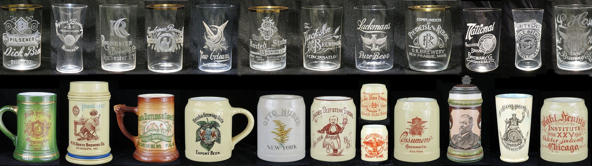 TavernTrove November 2022 Pre-Prohibition Brewery Drinkware Auction by TavernTrove