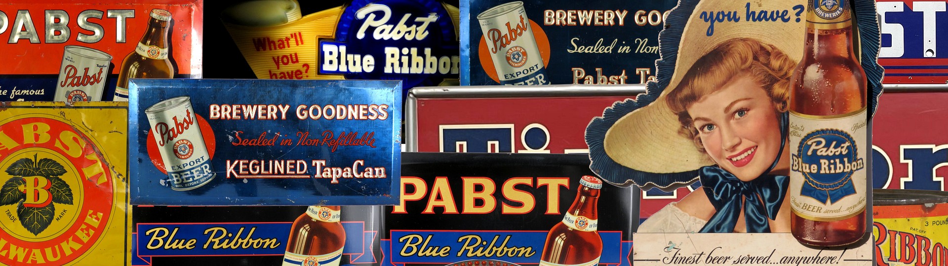 Vintage Pabst Blue Ribbon Beer Advertising Auction Day 1 by TavernTrove
