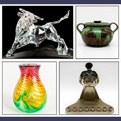 Swarovski, Judaica, Art Glass & Pottery Sale by Lion and Unicorn