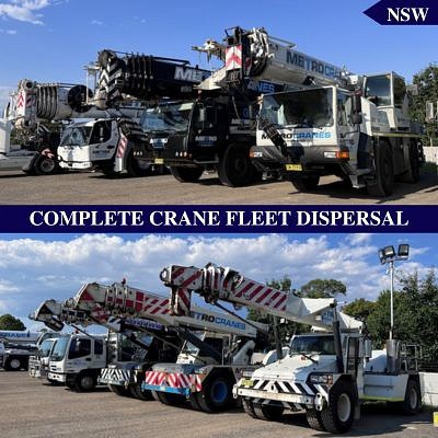 Major Event - Complete Crane Fleet Dispersal Auction  by Martin Auctioneers and Valuers