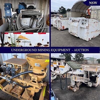 Unreserved Underground Mining Equipment- Auction!! by Martin Auctioneers and Valuers