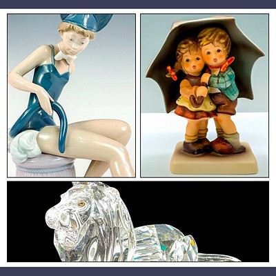 Lladro, Hummels, & Swarovski Figurine Auction by Lion and Unicorn