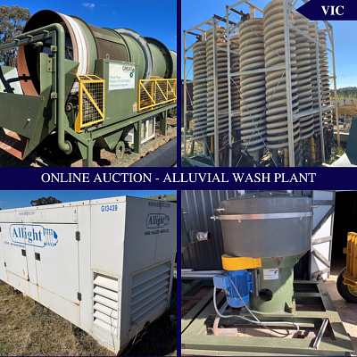 Alluvial Wash Plant - Auction in one line by Martin Auctioneers and Valuers