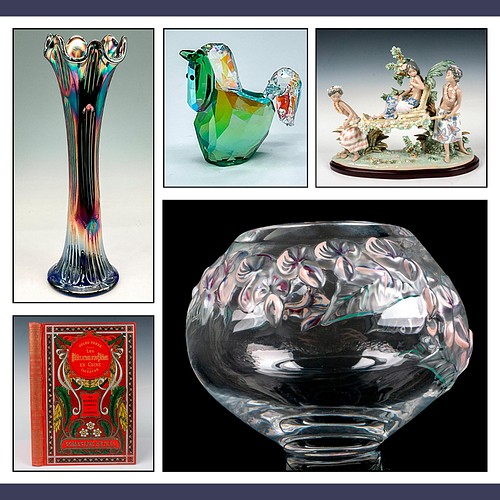 Rare Books, Art Glass, Crystal & Porcelain by Lion and Unicorn