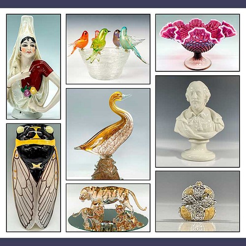 Art Glass, Crystal, Porcelain & Ceramics Sale by Lion and Unicorn