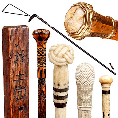 Antique and Quality Modern Cane Auction by Kimball Sterling