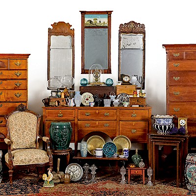 Furnishings & Decorative Items from the Home & Offices of Dr. Albert & Laura Barnes by Pook & Pook Inc