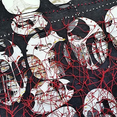 Jiyoung Chung: One-of-a-kind Joomchi paper painting and sculpture by Jiyoung Chung