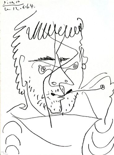 Pablo Picasso - Le Fumeur (Hommage a Daniel-Henry
