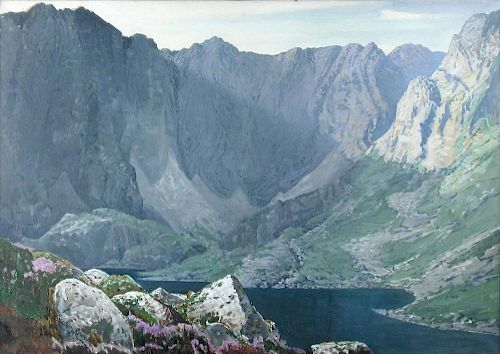 § George Melvin Rennie (Scottish, 1874-1953) Mountain range, the Isle of Skye signed lower left "Geo