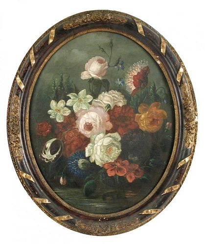 Manner of Margherita Caffi (Italian, 1650-1710) Still lifes of anemone, peony, roses, pansy, carnati