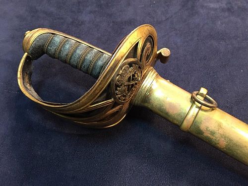 A Victorian Officer's sword by Henry Wilkinson, London, with VR cipher, along with initials and cres
