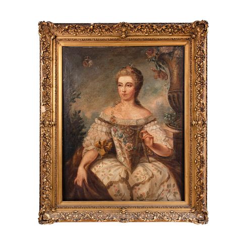 ANÓNIMO Francia, siglo XIX Dama Óleo sobre tela 92 x 70 cm Enmarcado.