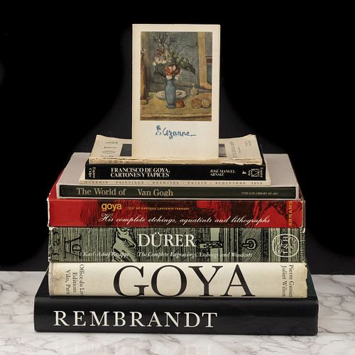 Libros sobre Rembrandt / Dürer / Goya / Van Gogh / Grancisco de Goya / Gauguin. Piezas: 9.