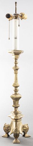 Renaissance Style Brass Pricket Lamp