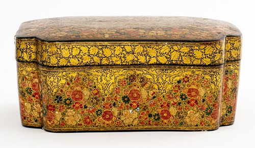 Indian Lacquered Decorative Floral Box