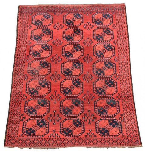 A Tekke Ensi 252 x 341cm (98 x 133in) <br. <br>There are some low areas of pile, also slightly faded