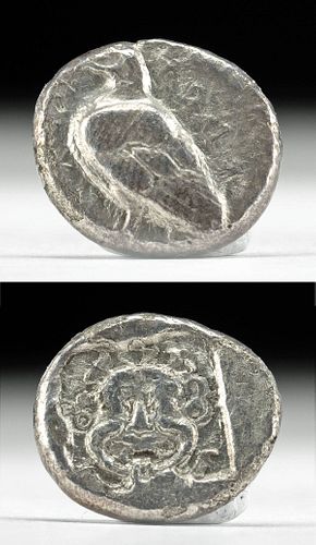 Greek Troas Abydos Silver AR Drachma Coin