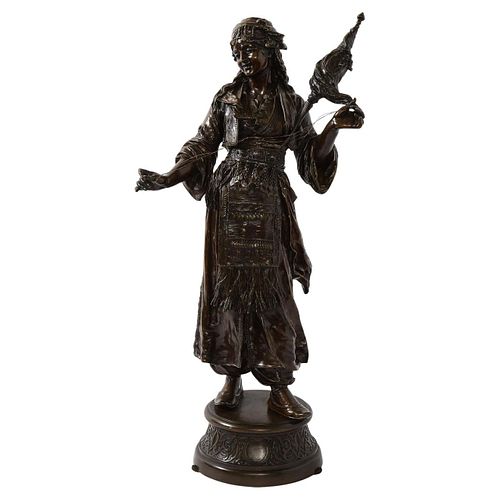 Ã‰mile Guillemin, a French Patinated Bronze Figure of an Orientalist Dancer