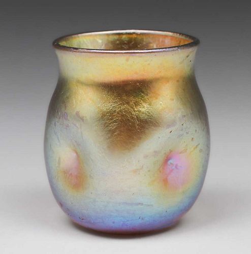 Tiffany Favrile Glass Miniature Cabinet Vase c1910s