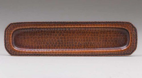 Roycroft Hammered Copper Pen Tray c1920s