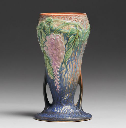 Roseville Pink Wisteria Vase c1920s