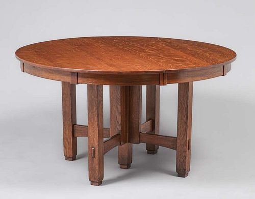Stickley Brothers 54"d Dining Table c1910