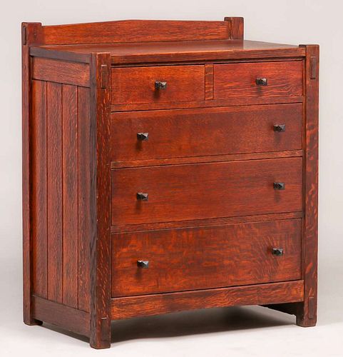 Early Gustav Stickley Five-Drawer Dresser c1901
