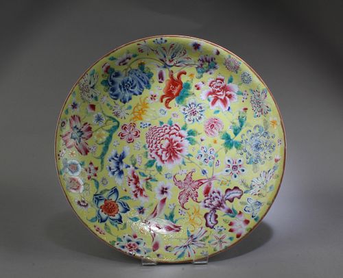 Early 19th C. Fencai Plate