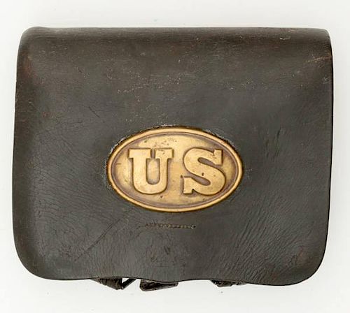 Civil War M1861 Caridge Box with US Plate by Boston Maker 