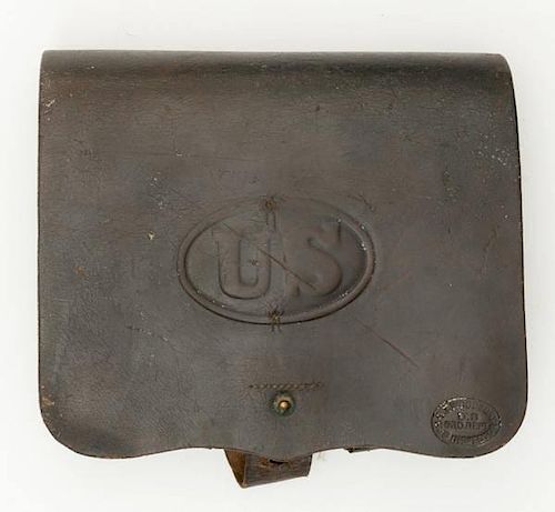 Civil War M1863 Cartridge Box by W. H. Wilkinson 
