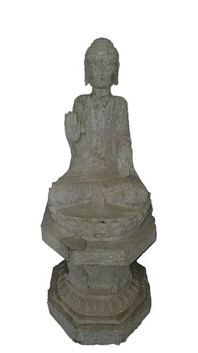 Chinese Stone Carved Buddha Statue