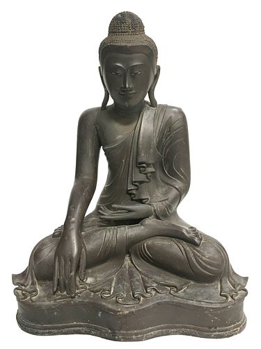 Chinese Bronze Seated Buddha Statue