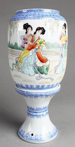 A Chinese Porcelain Lamp