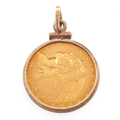 US 2 1/2 Dollar Indian Head Coin, Gold-Filled Pendant
