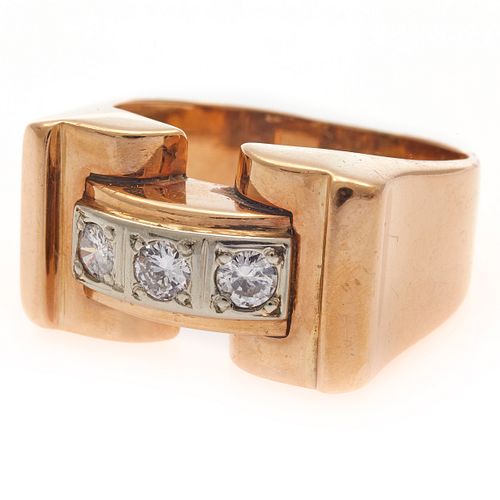Retro Diamond, 18k Rose Gold Ring