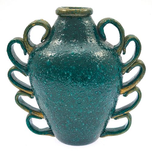 Pulegoso Glass Vase, after Napoleone Martinuzz