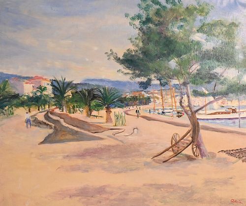 Lucien Adrion (French, 1889 - 1953), Bandol, oil on canvas, signed lower right Andrion, titled on the reverse, 24" x 29". Provenance: Property from th