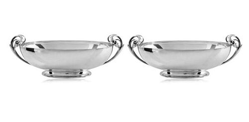 A Pair of Extra Large Georg Jensen Sterling Silver Centerpieces 622B