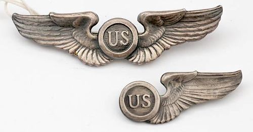 1920 Army Air Force Observer's Wings, Lot of Two 