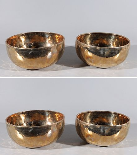 Group of Four Antique Indian Metal Bowls