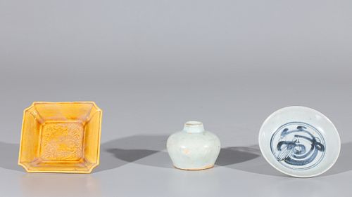 Three Antique Chinese Ceramics