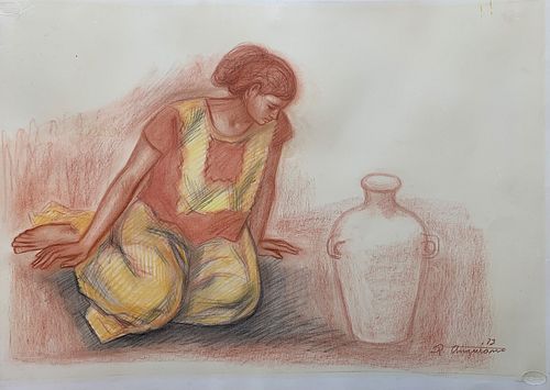Raul Anguiano,"Mujer con vasija"