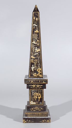Chinese Gilt Wood Obelisk