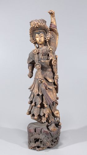 Chinese Gilt Wood Statue
