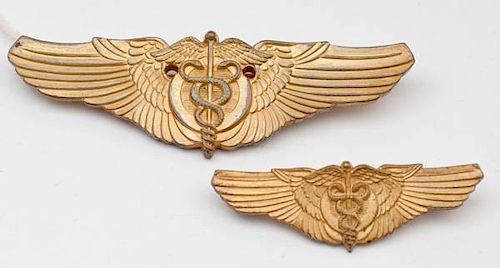 WWII Flight Surgeon's Wings, Lot of Two 