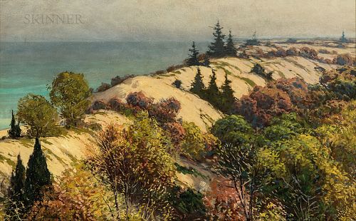 Joseph Tomanek (American, 1889-1974), Dunes Along Lake Michigan, alternately titled Indiana Dunes.