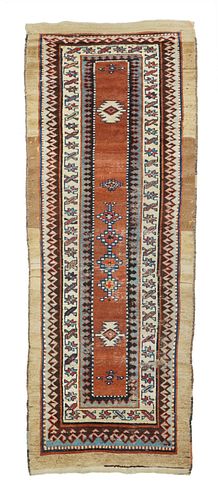 Antique Bakhshaish Rug, 3’6” x 9’7”
